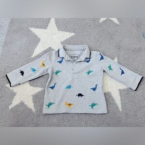 Long sleeve polo with animals. size 18-24 months